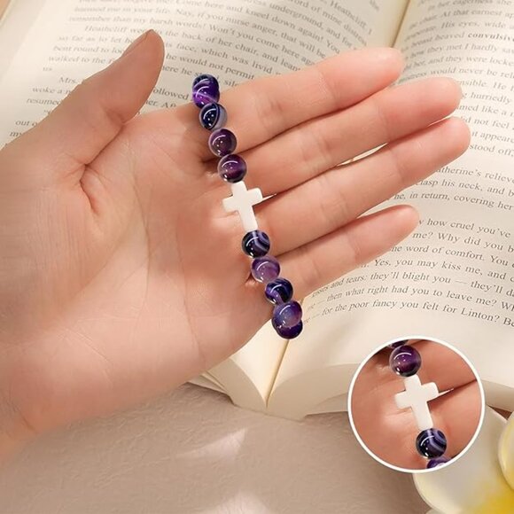 Cross Bracelet, Inspirational Religious Inner Strength and Unwavering Belief - Picture 5 of 6